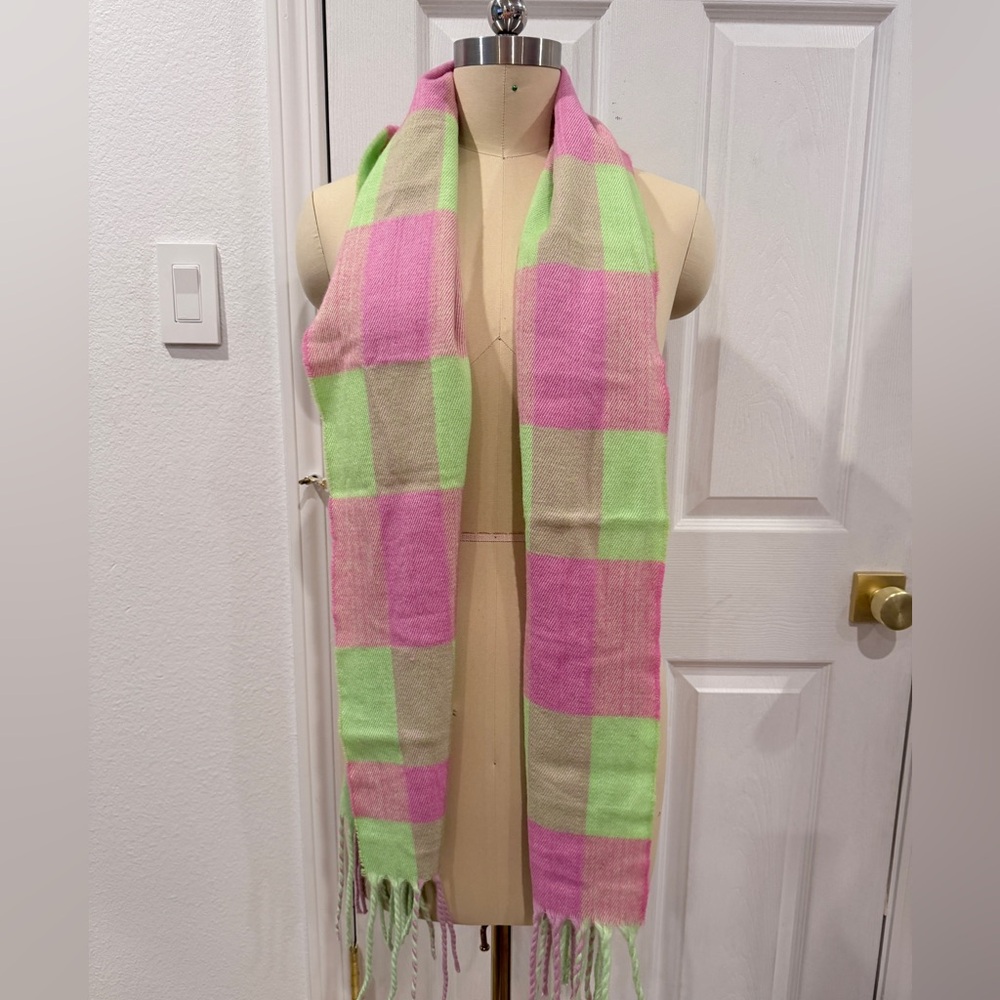 H&M Pink and Green Scarf